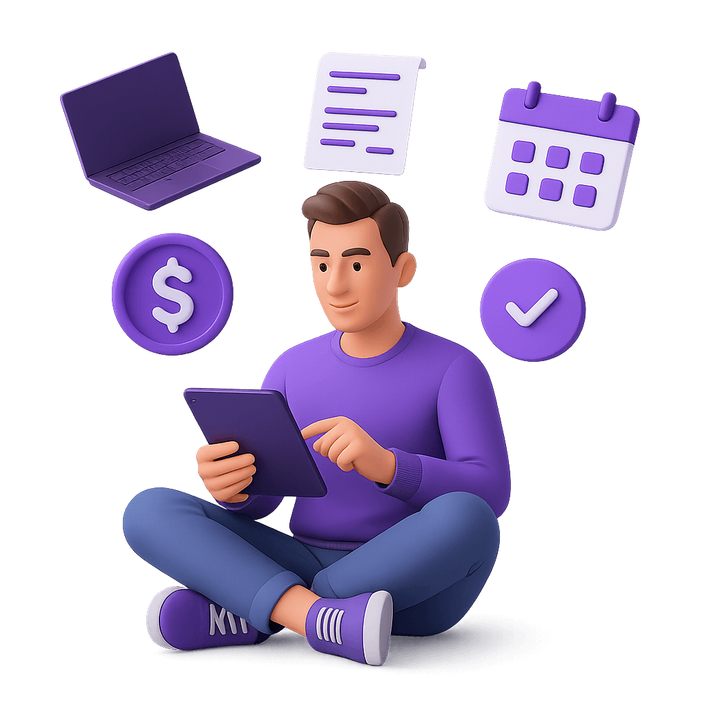 Freelancer con herramientas digitales